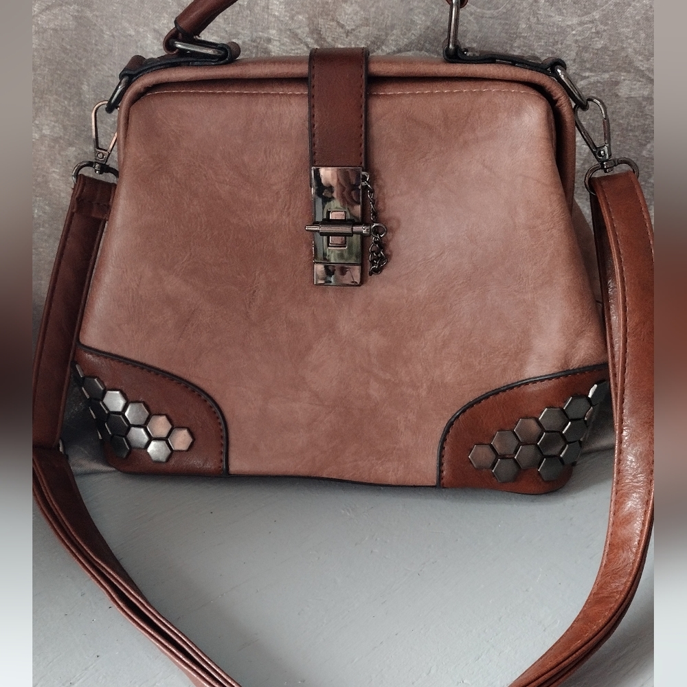 Vintage Doctor Style Faux Leather Satchel Handbag